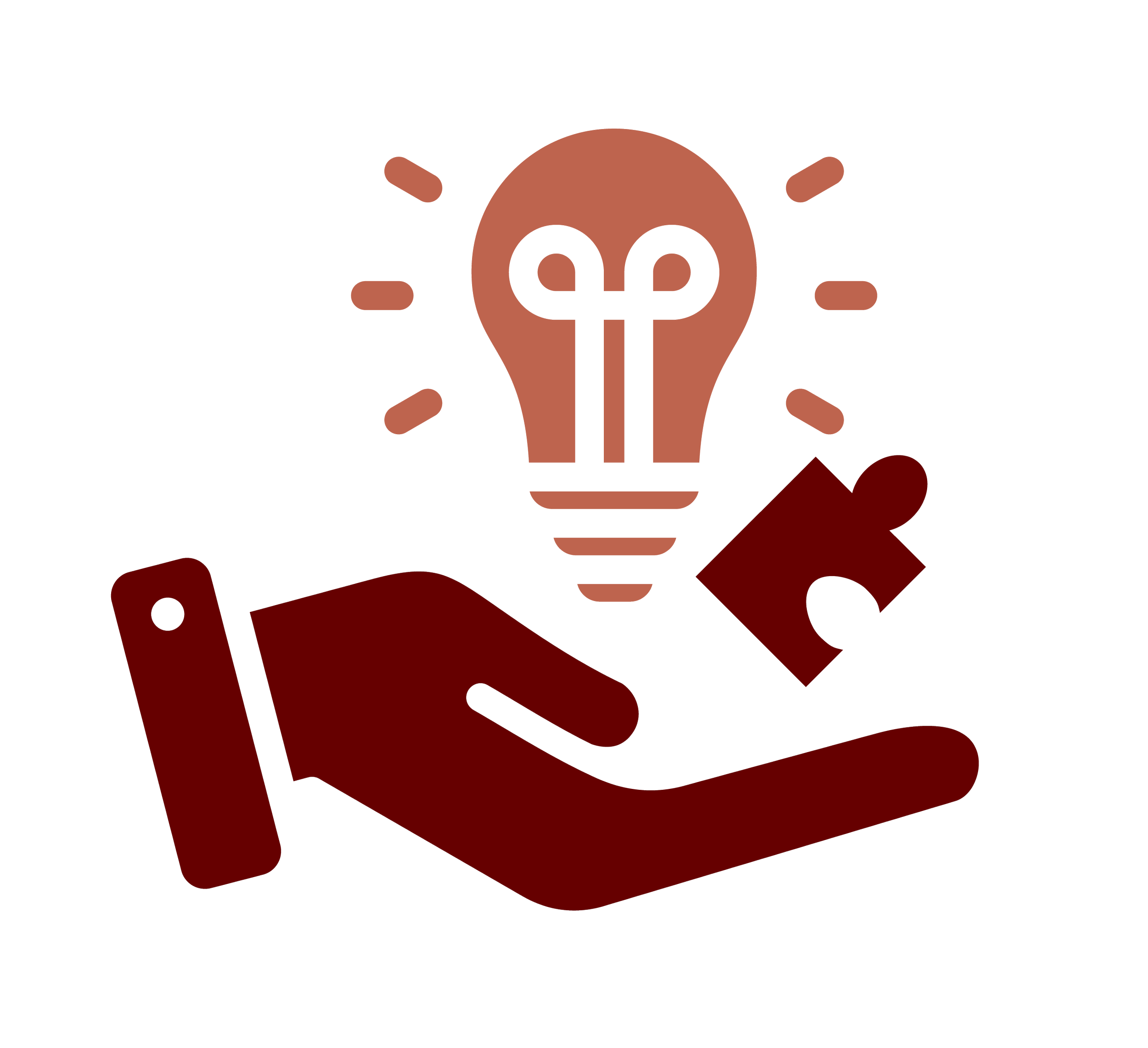 Hand holding a lightbulb