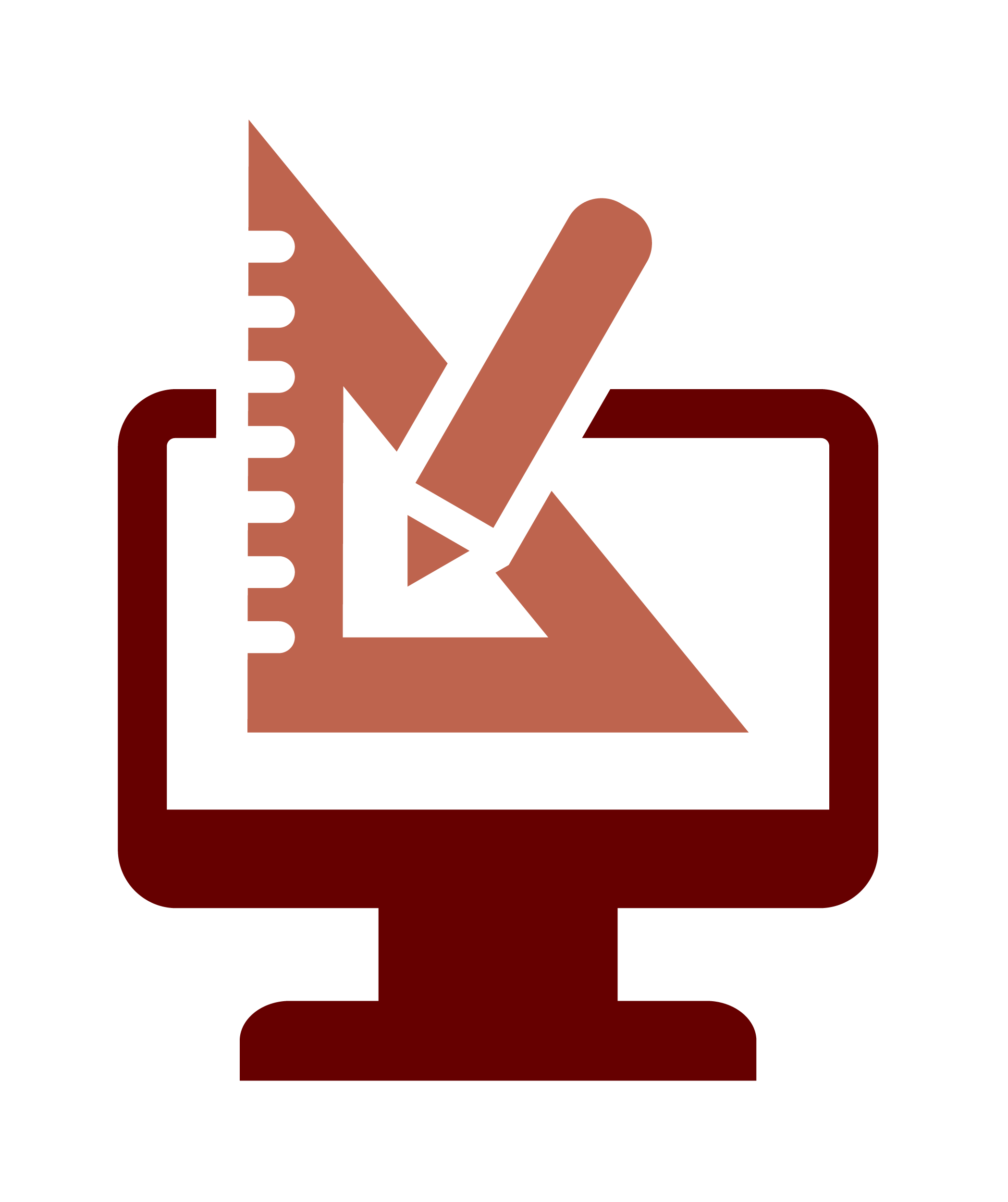 A graphic with a black background showing a stylized red alarm clock with a notepad and pen overlapping it.