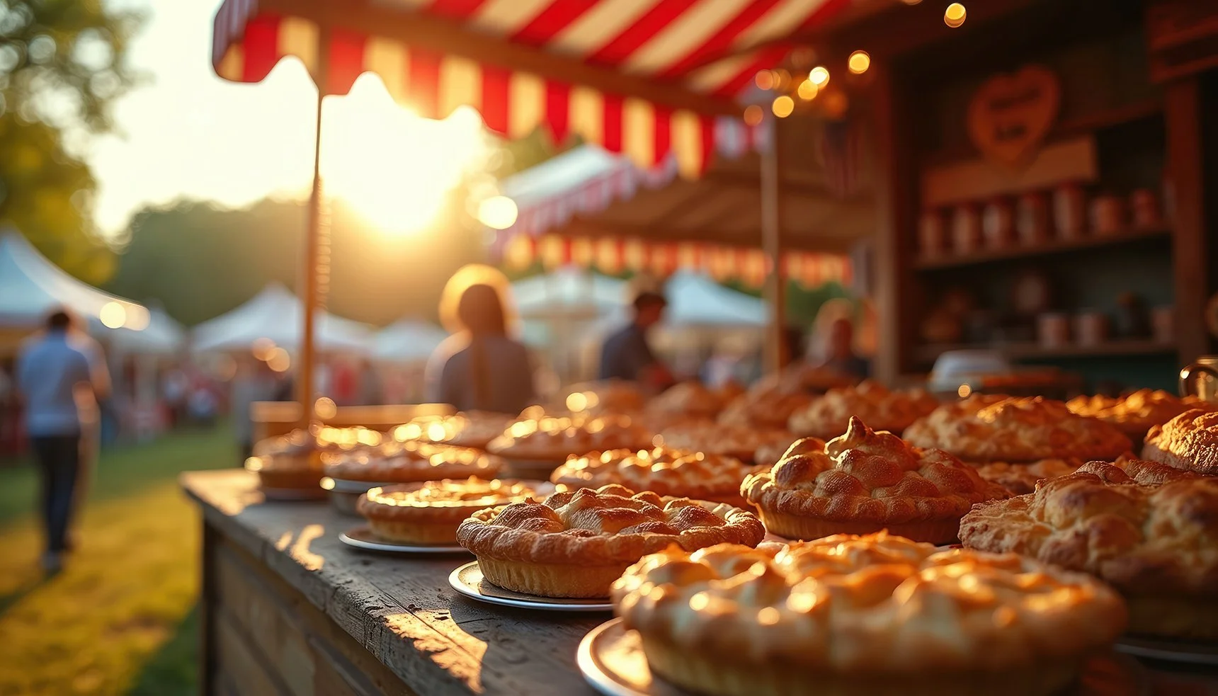 Pie contest at a British country show