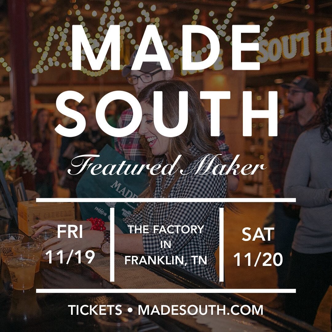 Our favorite show of the year is coming up on 11/19-20 in Franklin, TN! If you are anywhere close, get tickets to @madesouth Holiday Market TODAY! Here is a little preview of the centerpiece of our collection this year! You don&rsquo;t want to miss i