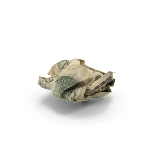 Crumpled, torn and stepped on