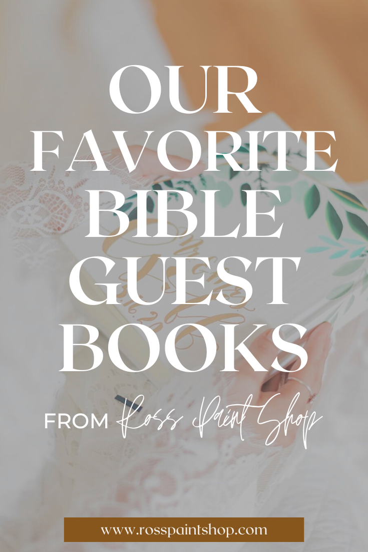 Our Favorite Wedding Bible Guest Books from Ross Paint Shop