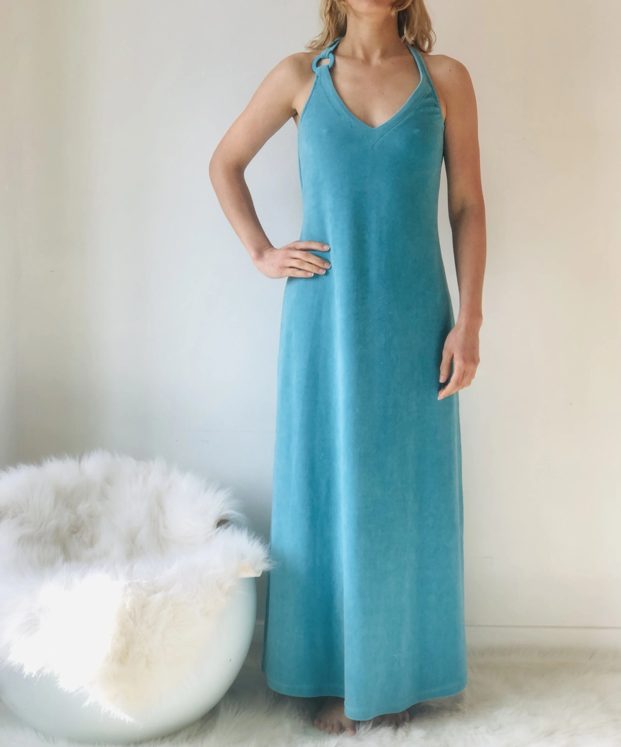 robe bleu lagon