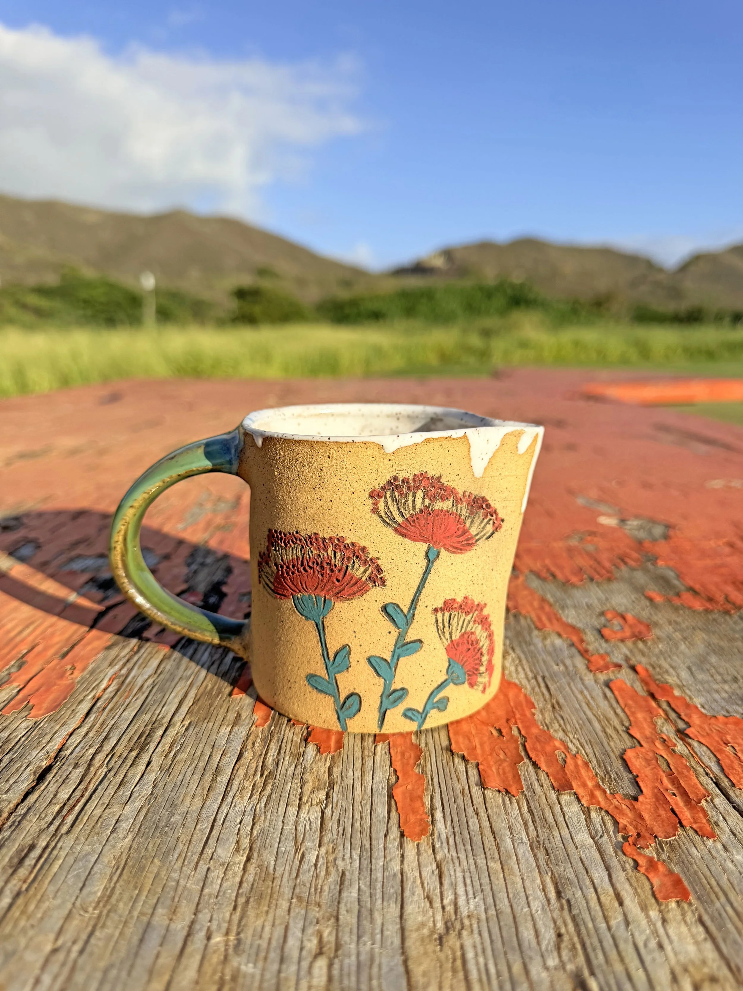 Plumeria & Ohia Lehua Creamer/Mini-Pitcher