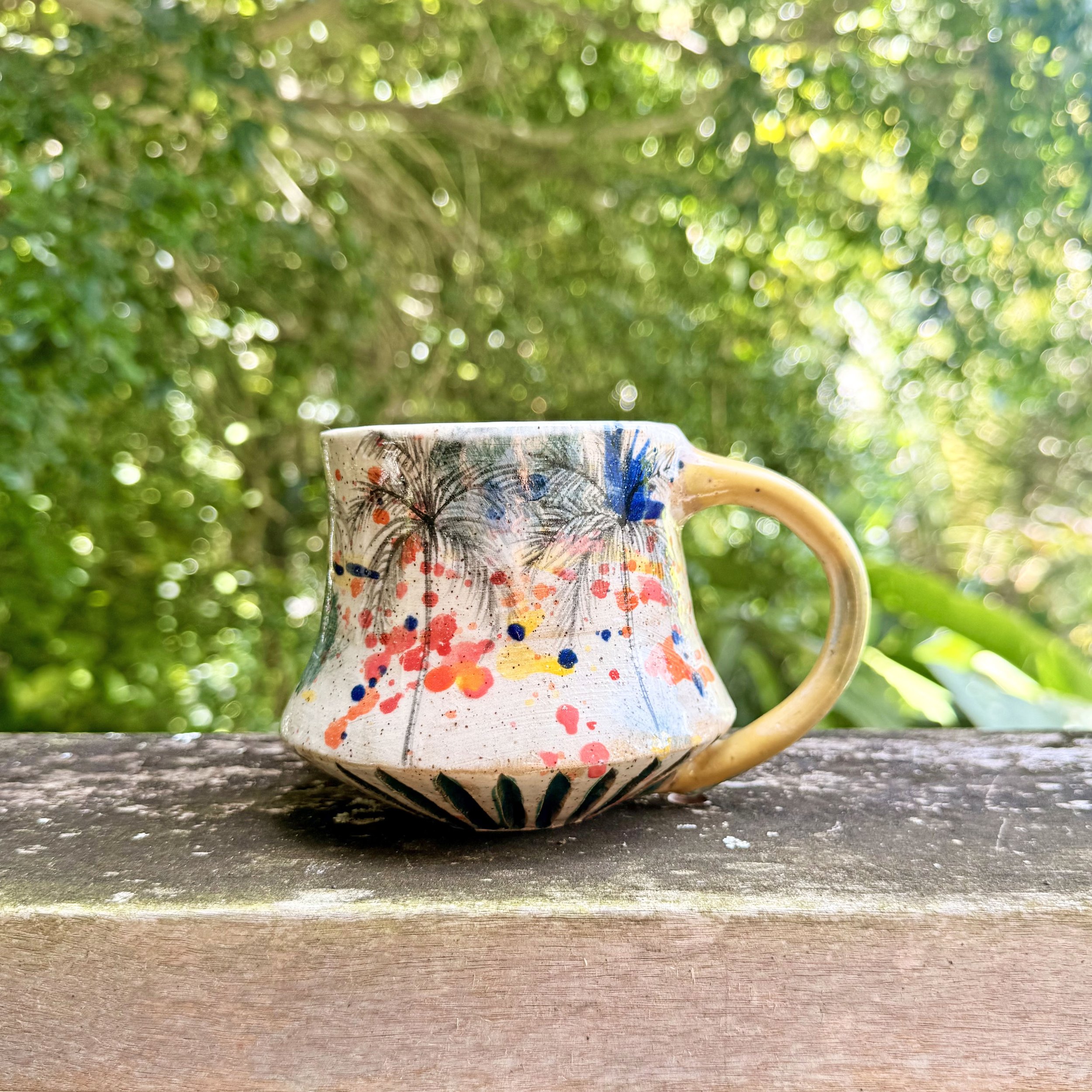 Palm Tree Splatter Mug #2
