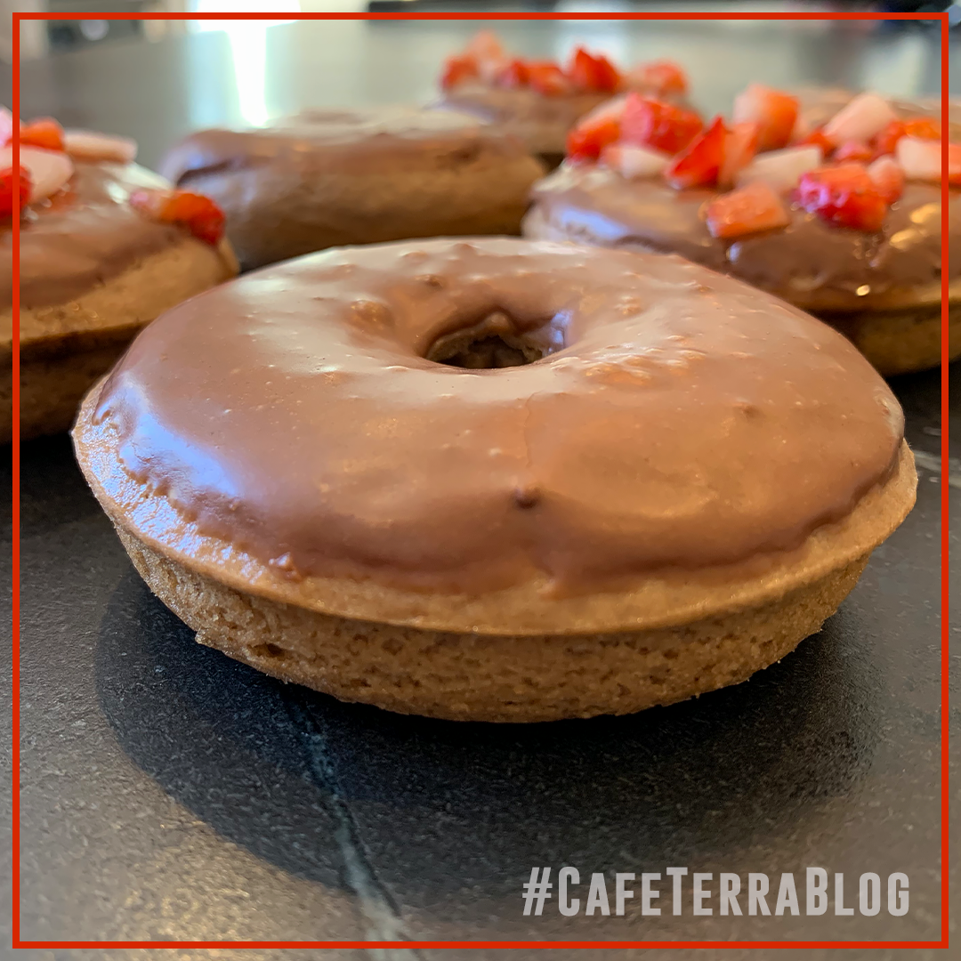 Chocolate Peanut Butter Vegan Donuts