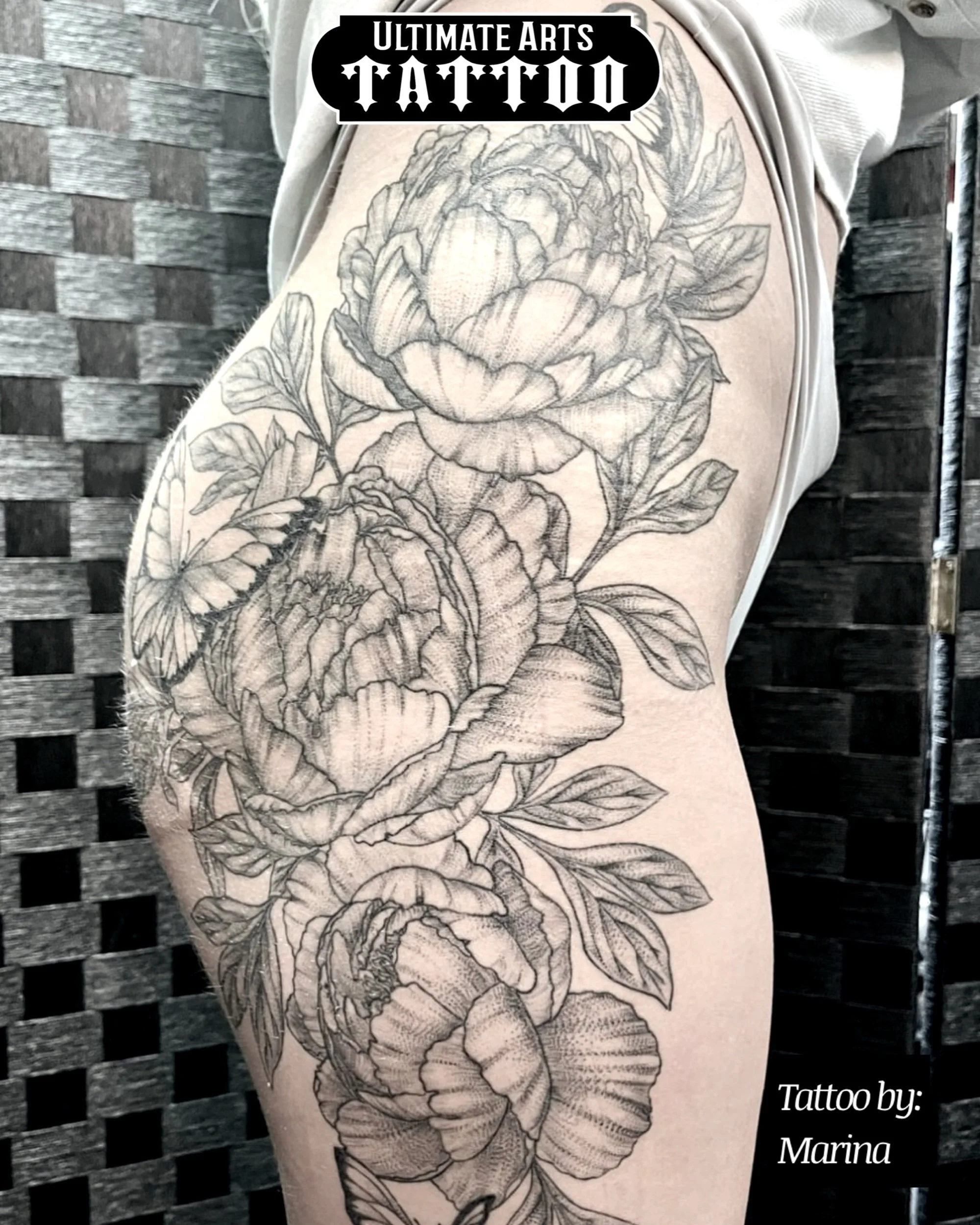 Floral Hip Thigh Piece