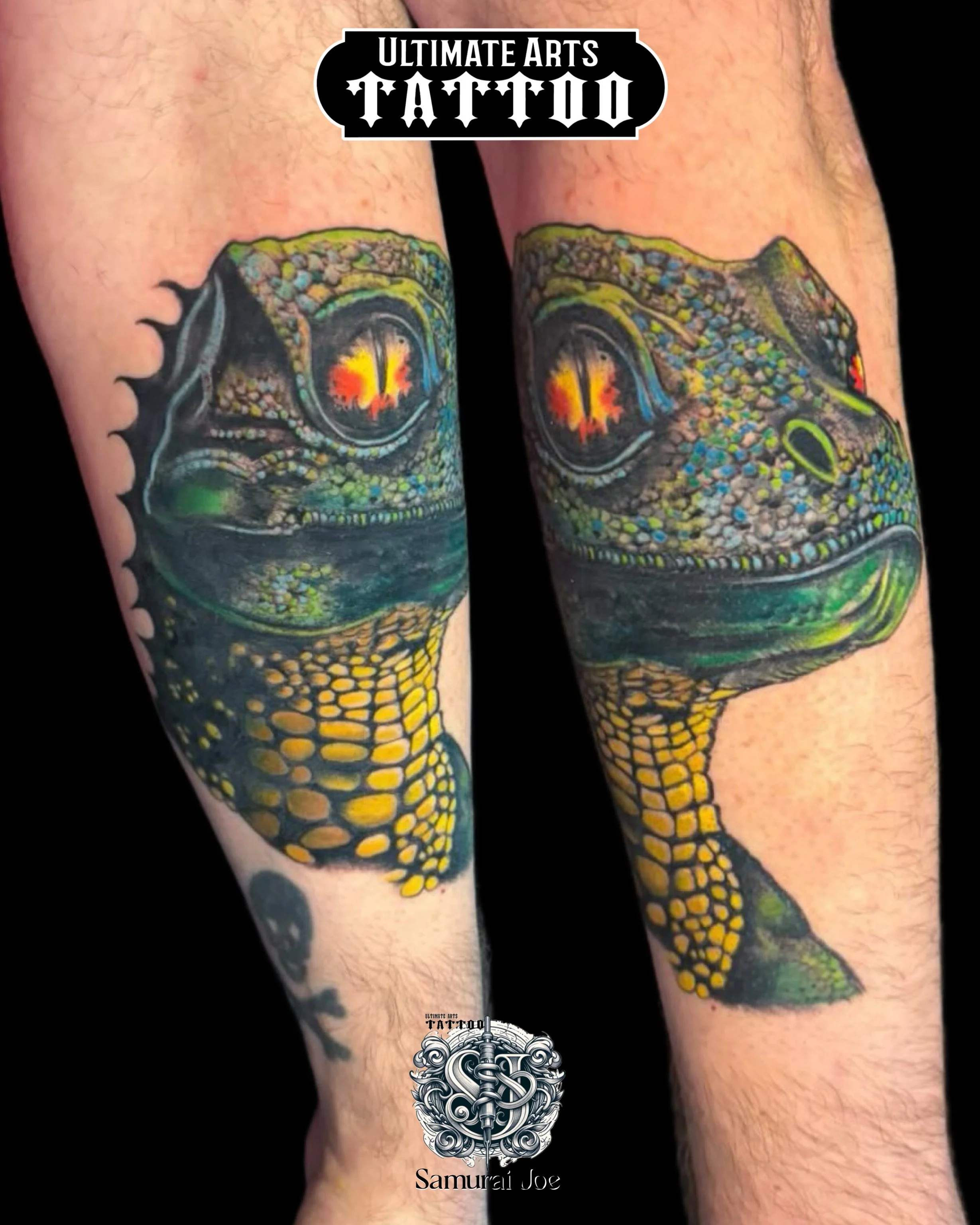 Lizard tattoo by joe at Ultimate Arts Tattoo