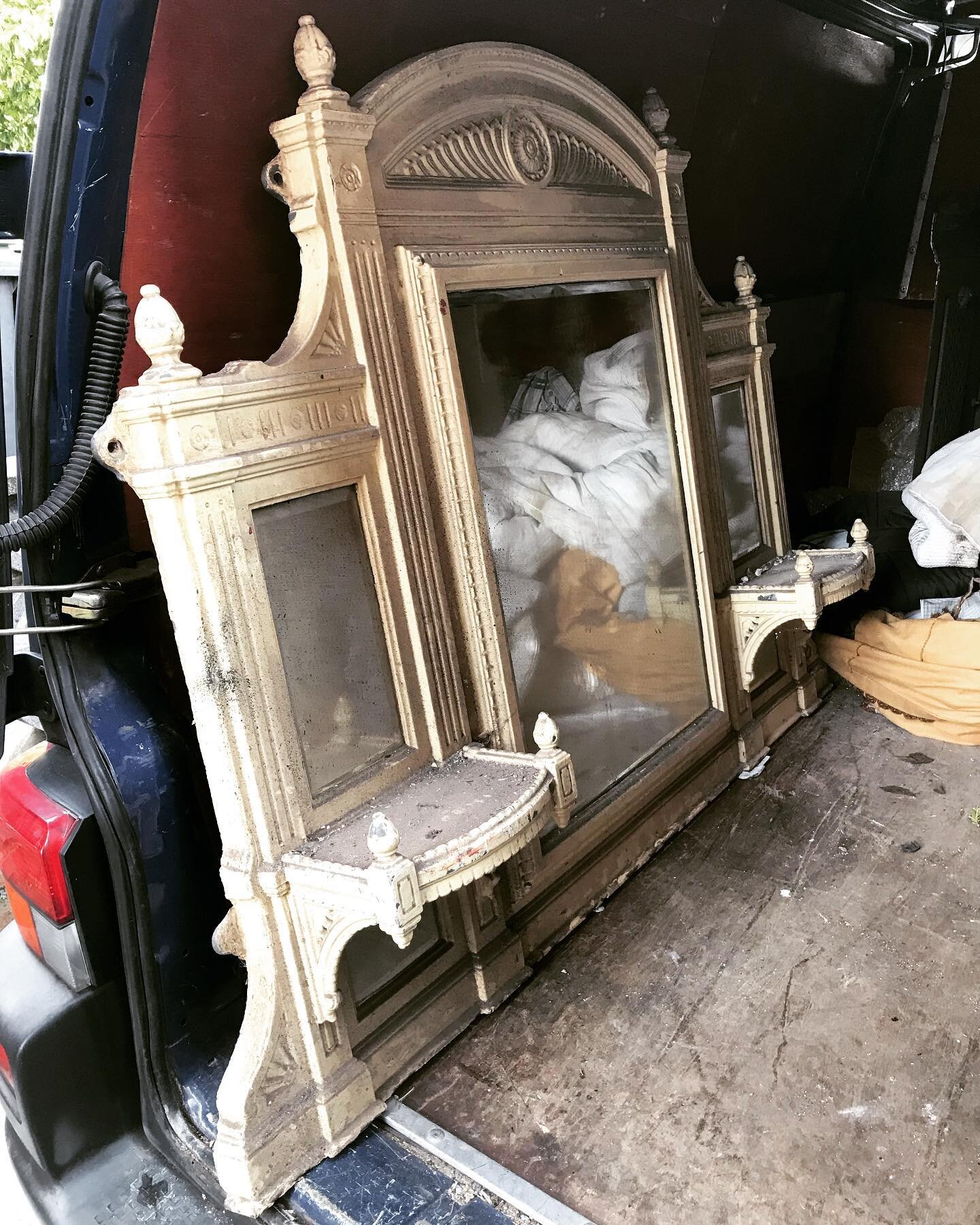 Unusually large cast iron over mantle mirror, will look stunning once refurbished 
#antiques #interiordesign #interiors #interiordecor #antiquedealer #london #anitquegardenfurniture #architecturalantiques #architecturalsalvage #paris #frenchantiques 