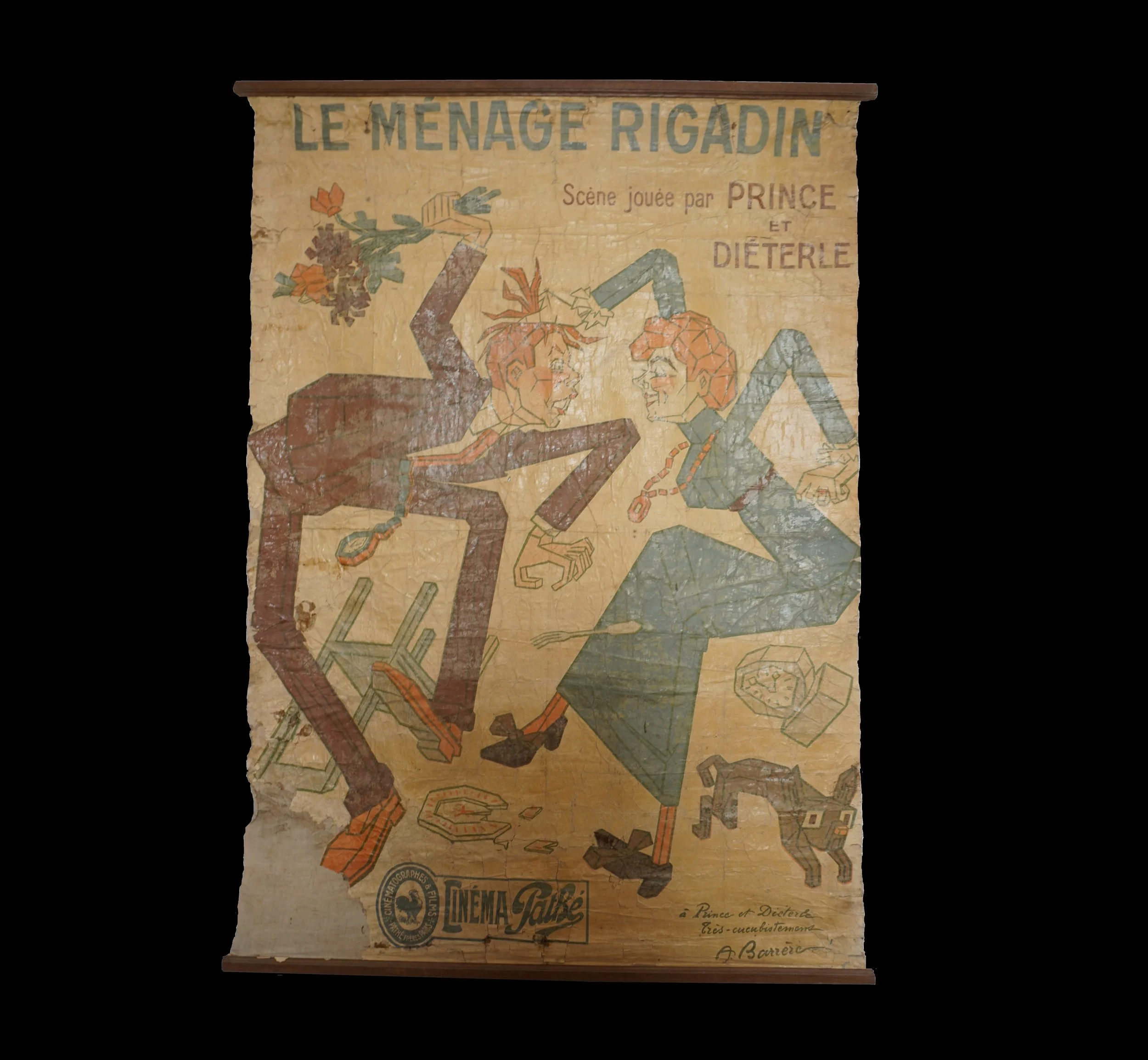 French 1912 Film Poster Le Ménage de Rigadin — Antiques&Architectural