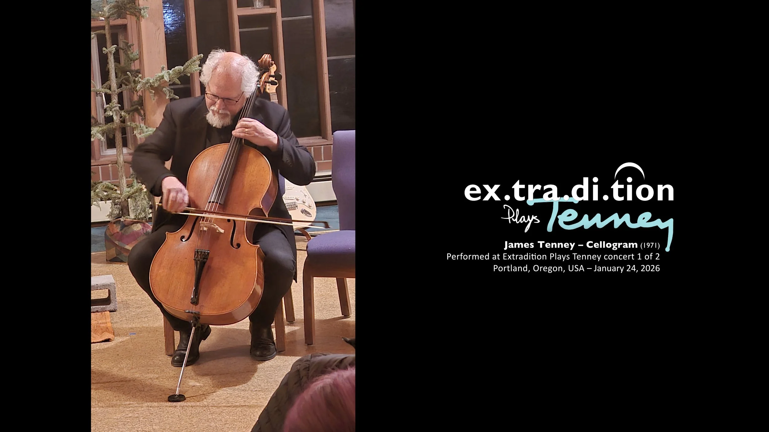 James Tenney – Cellogram (1971) – Extradition Plays Tenney, concert 1 