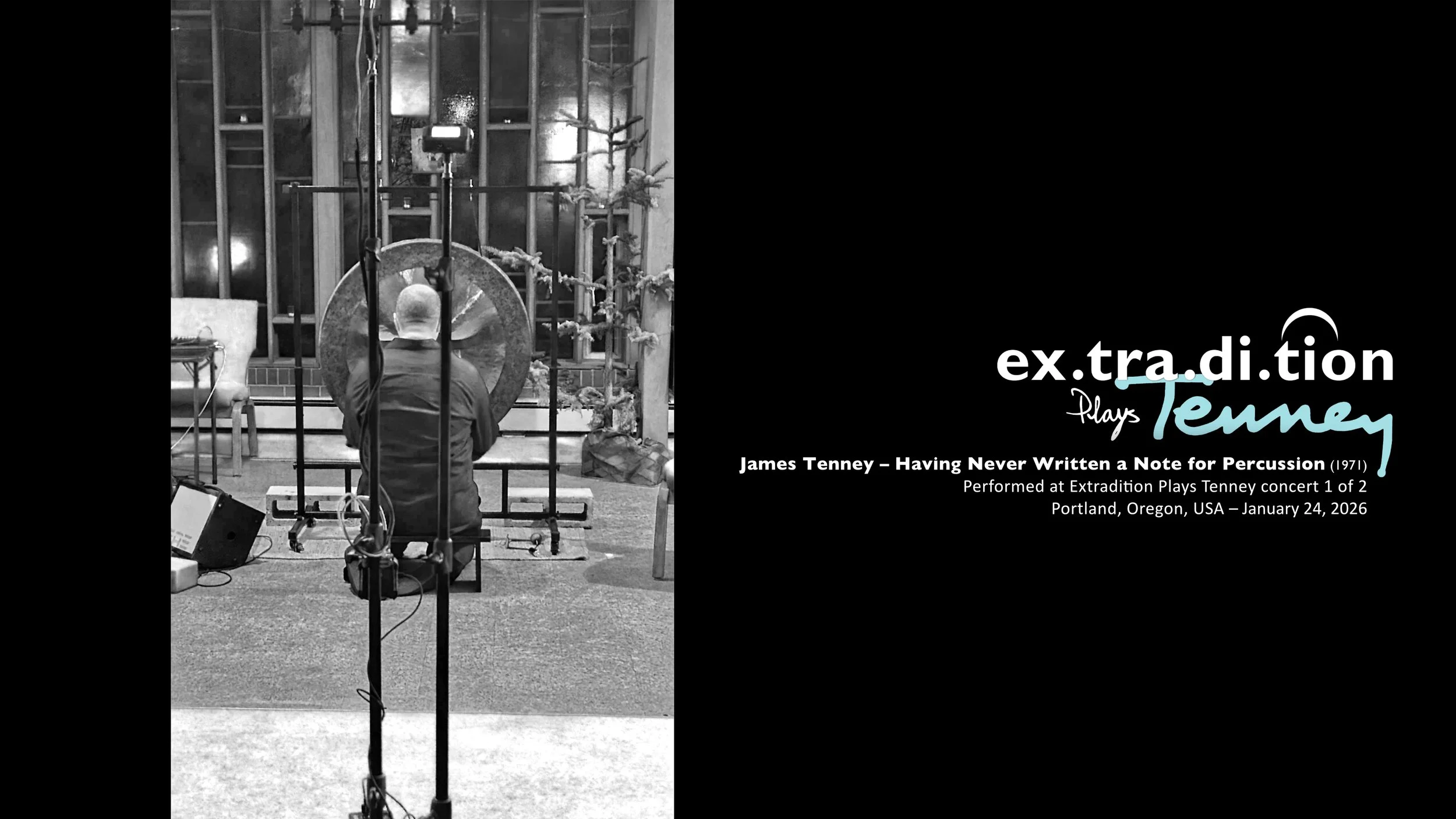 James Tenney – Having Never Written a Note for Percussion (1971) – Extradition Plays Tenney, concert 1
