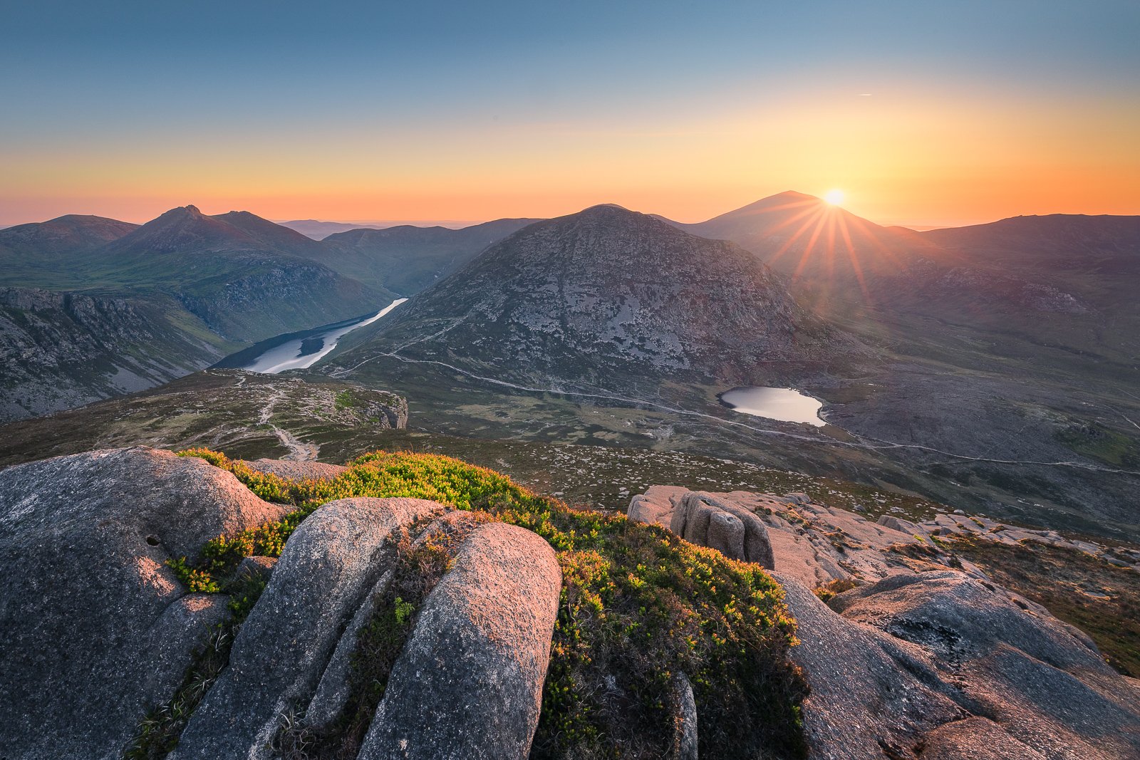 "Sunrise behind Slieve Donard"