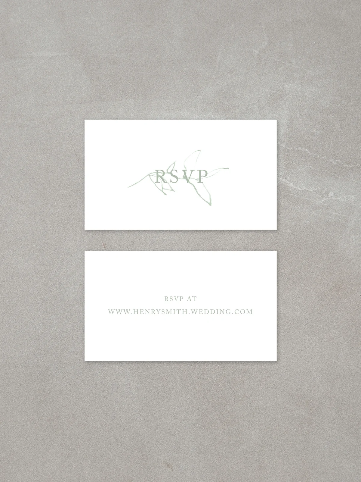 Elysian // Mini RSVP Card in sage