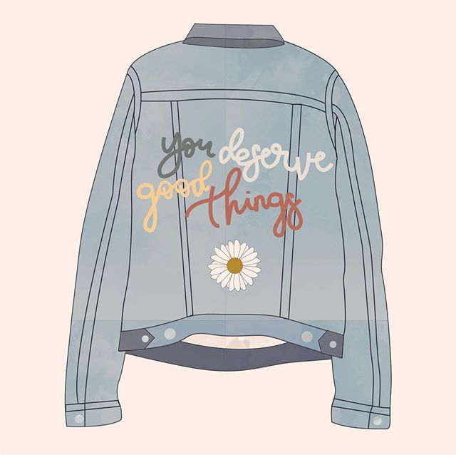 Sunday reminder: you deserve all the cute jean jackets and all the good things ✨🌟