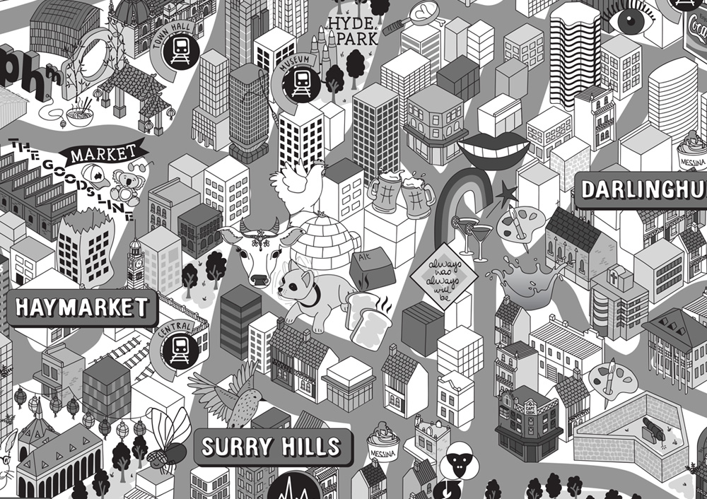 Sydney Map detail.