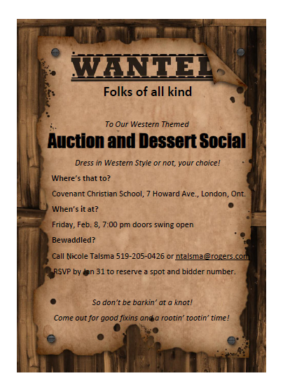 Auction and Dessert Social