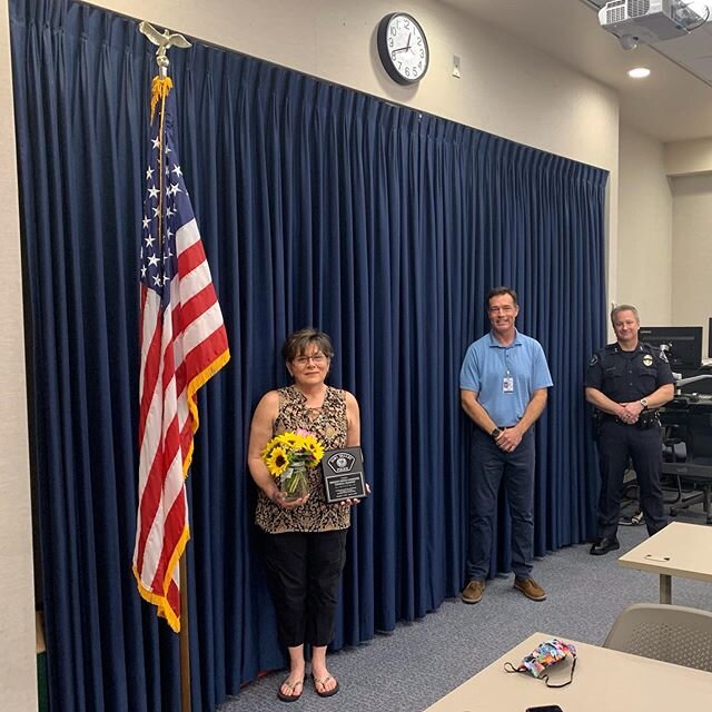 Please help us in congratulating Theresa Ramirez on her retirement.  Theresa is a true pioneer here at SVPD, having served in numerous roles to include being one of our first female police officers. More recently Theresa has been working with the CER