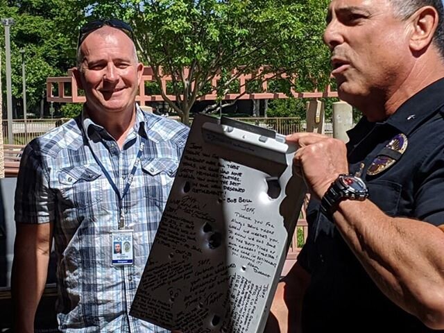 Please help us in congratulating Sergeant Jeff Dominick on his retirement. ⁣
⁣
Sgt. Dominick served for over 30 years holding a variety of assignments to include:  a Field Training Officer, Special Operations Unit, over 10 years as a SWAT Team Member