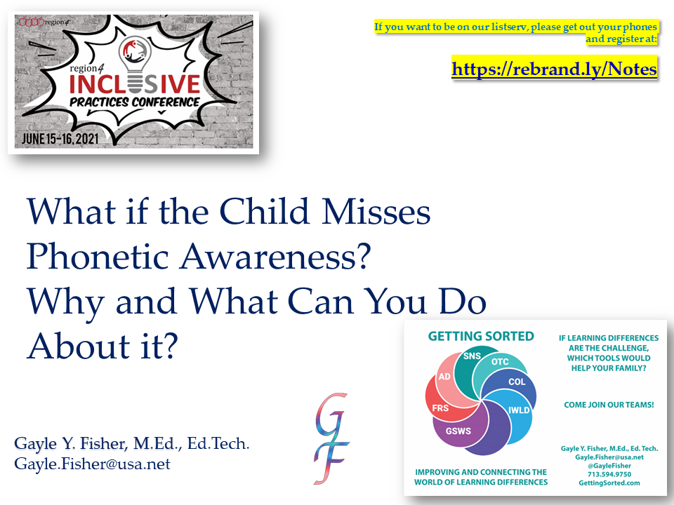 What if the Child Misses Phonetic Awareness Region 4 Inclusive Practices Conf 06 16 21 Gayle Fisher BU.png