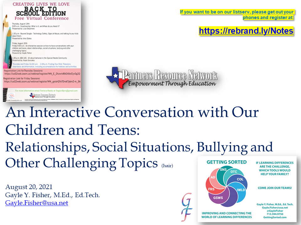 An Interactive Conversation with Our Children and Teens Relationships Social Situations 08 20 2021.png