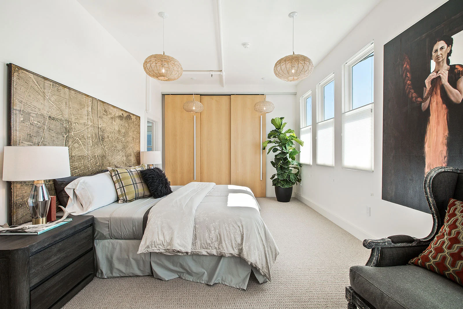One of three second floor bedrooms 