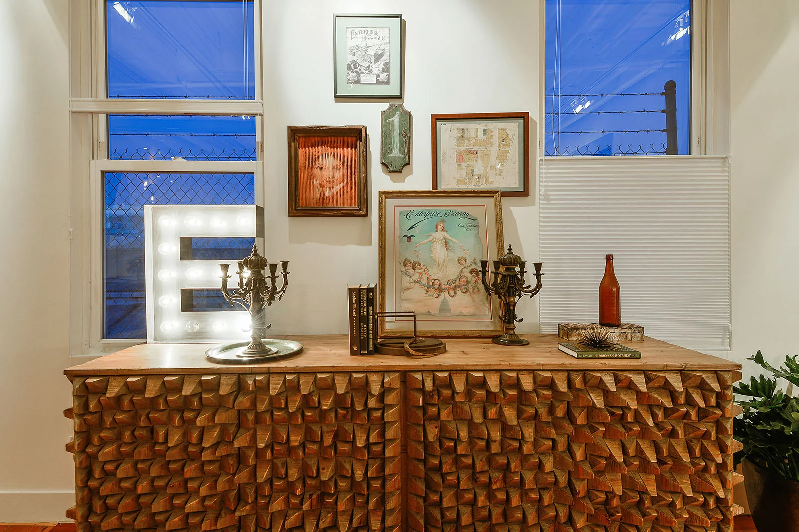 Collection of Enterprise Brewery memorabilia and maps