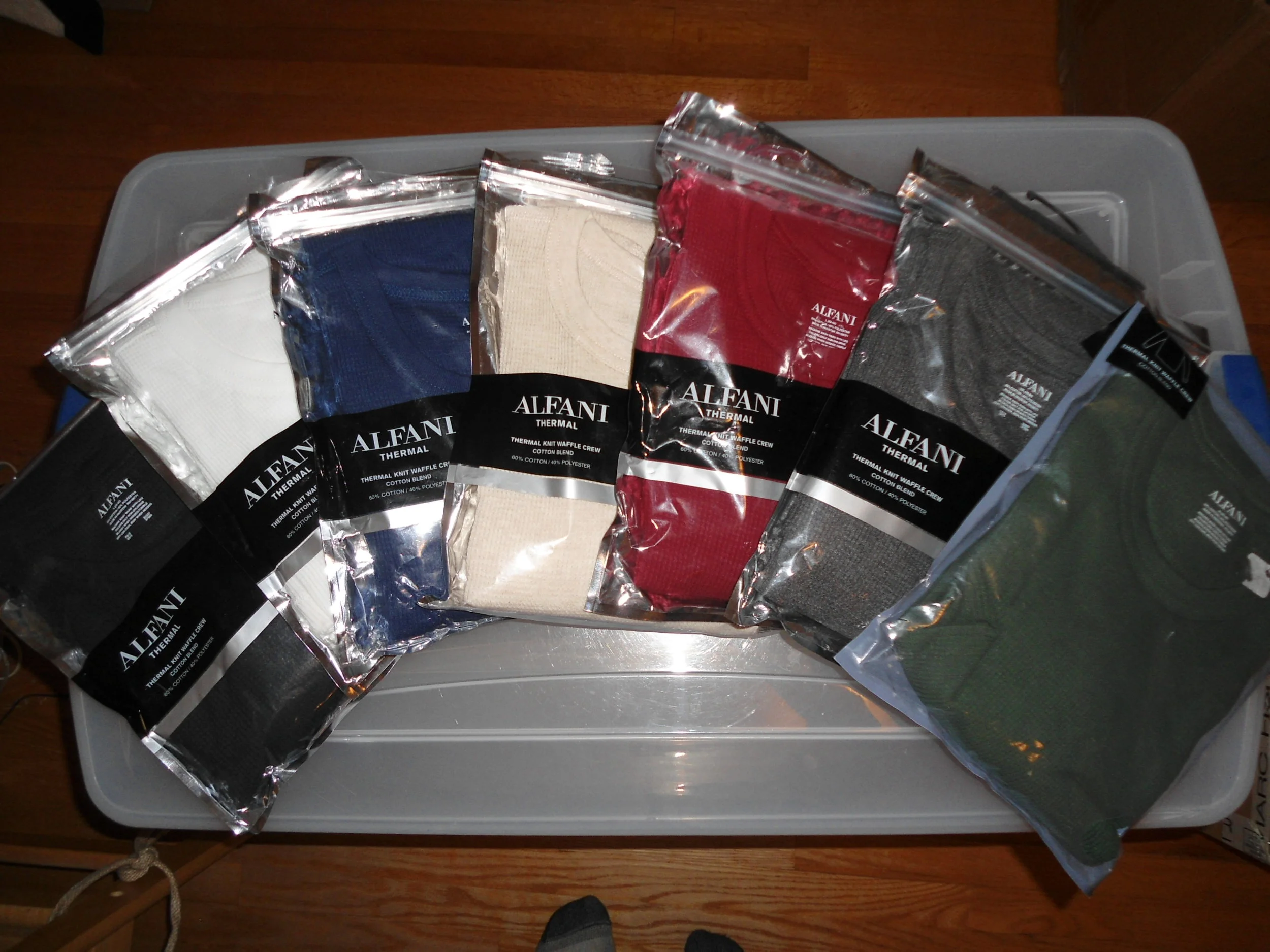 alfani thermal knit waffle crew