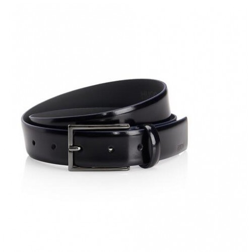 Hugo Boss New Mens C-Grason 34-90 | Black Leather Textured Belt MSRP $115 on SALE $57.49 — MS Fashion Overstock