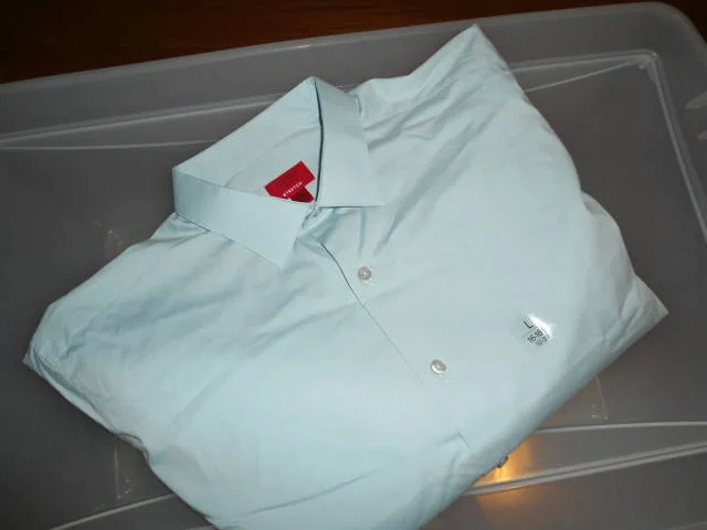ALFANI MENS BLUE SLIM FIT STRETCH DRESS SHIRT LARGE 16-16-1/2 32/33 MSRP  $52.50 on SALE $13.99  MS Fashion Overstock
