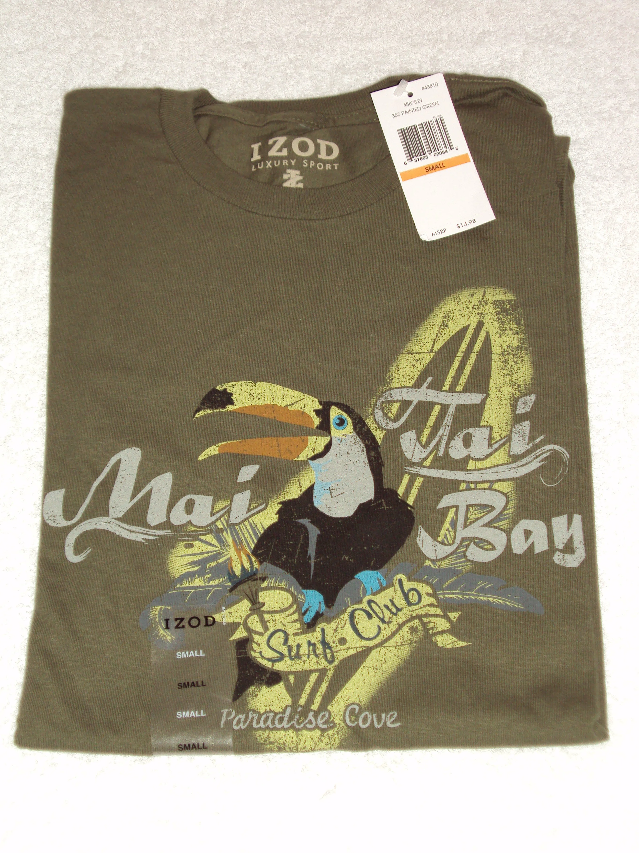 IZOD NEW MENS LUXURY SPORT GRAPHIC SHIRT MEDIUM MSRP $14.98 on SALE $4.99