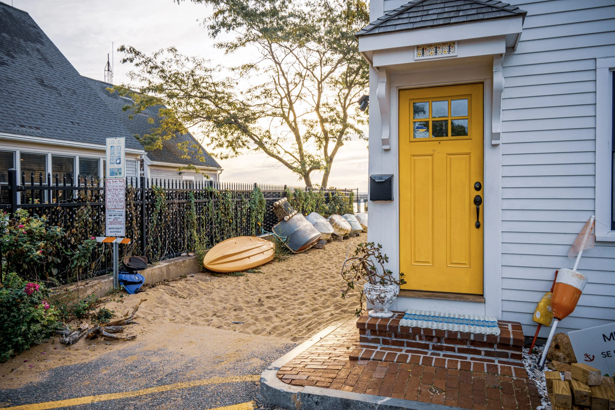 The House with the Yellow Door, a photograph by Jeff Krehely