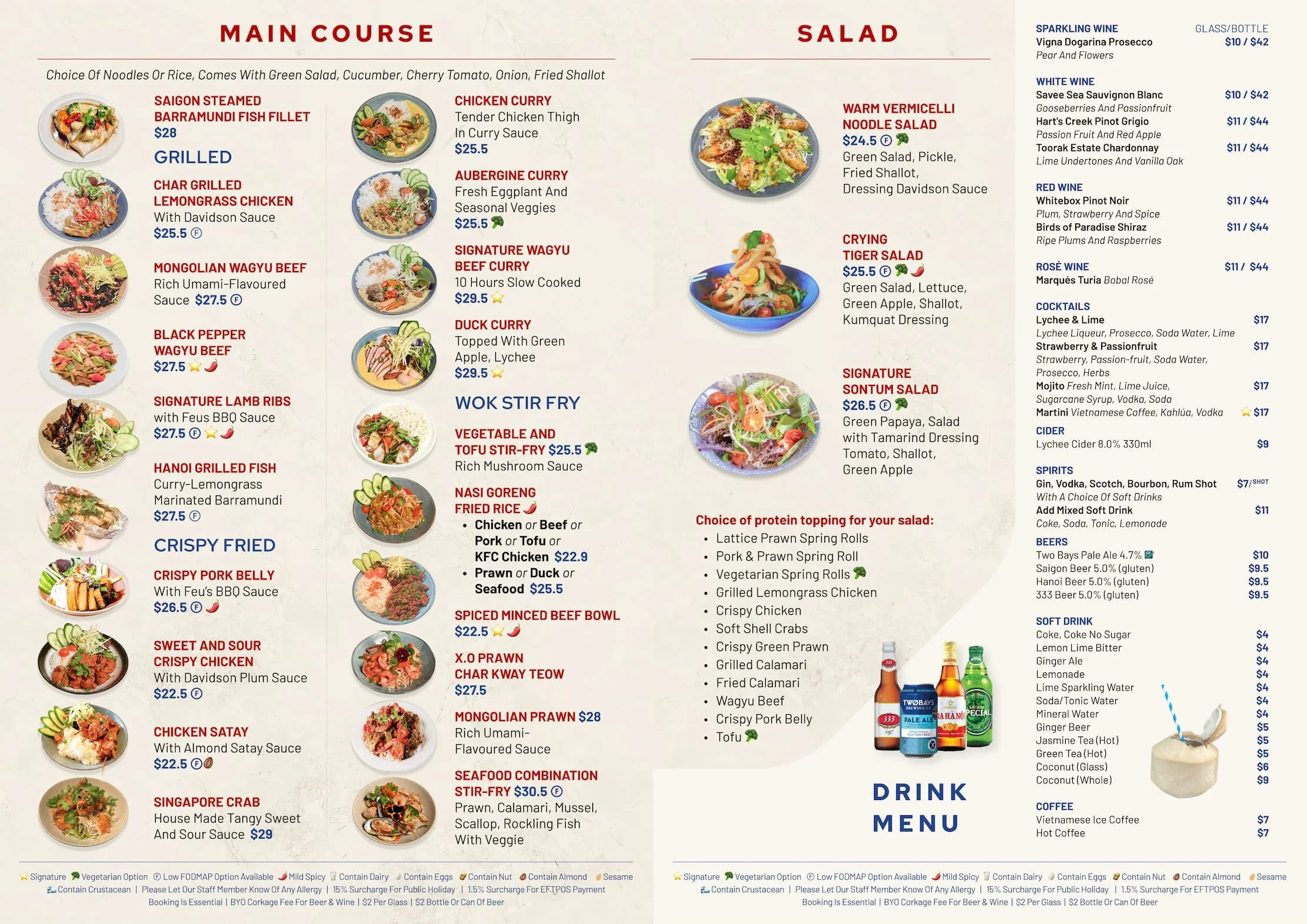 Menu of Le Feu Brighton at 296 Bay St, Brighton, Melbourne VIC 3186, Australia