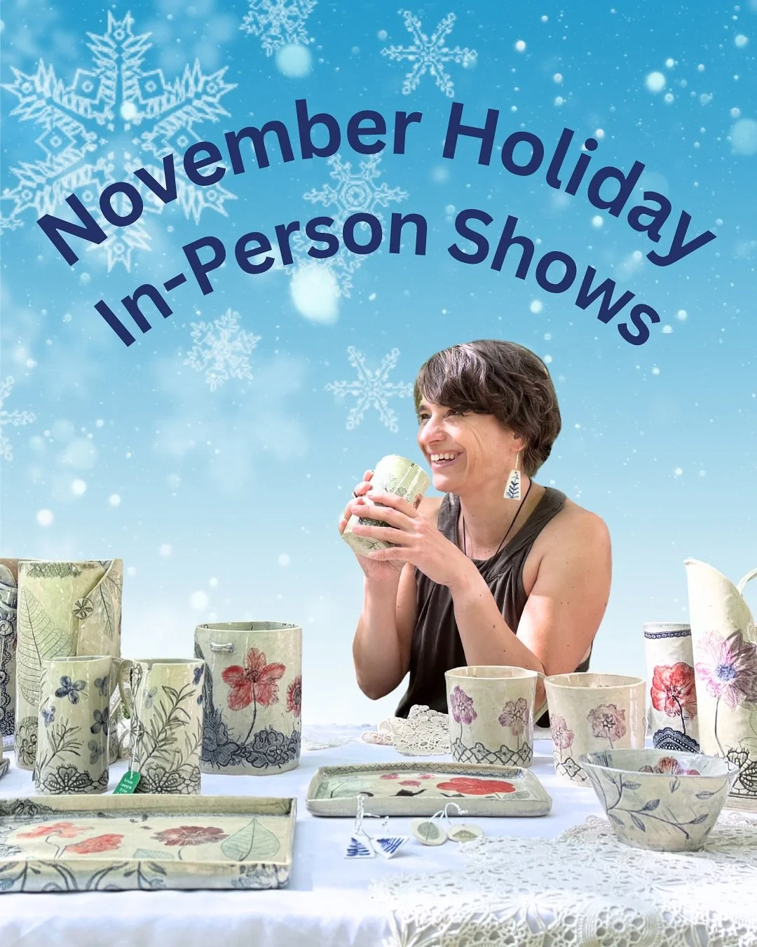 ❄️Mark Your Calendars friends! ❄️

We&rsquo;re popping up at a few holiday shows in your area, and we&rsquo;d love to see you there in person. ☃️🎄

Come by our booth to touch, feel, and shop our handmade ceramics, each one made with real plants and 