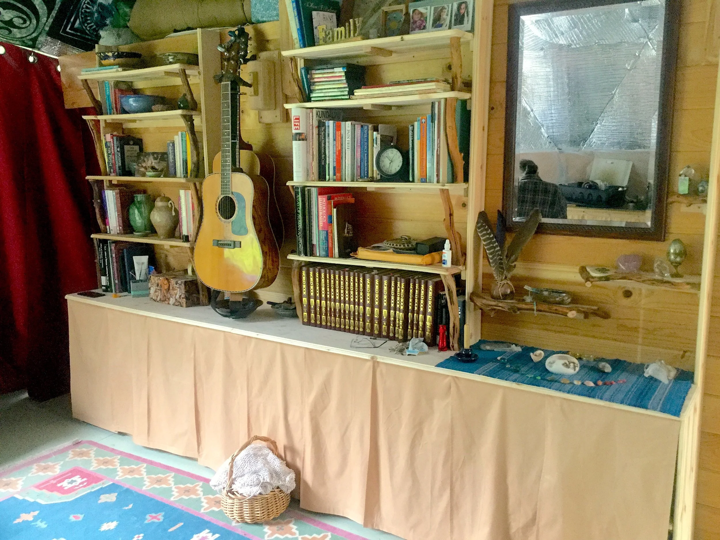 pine T _ G wall with shelves.JPG