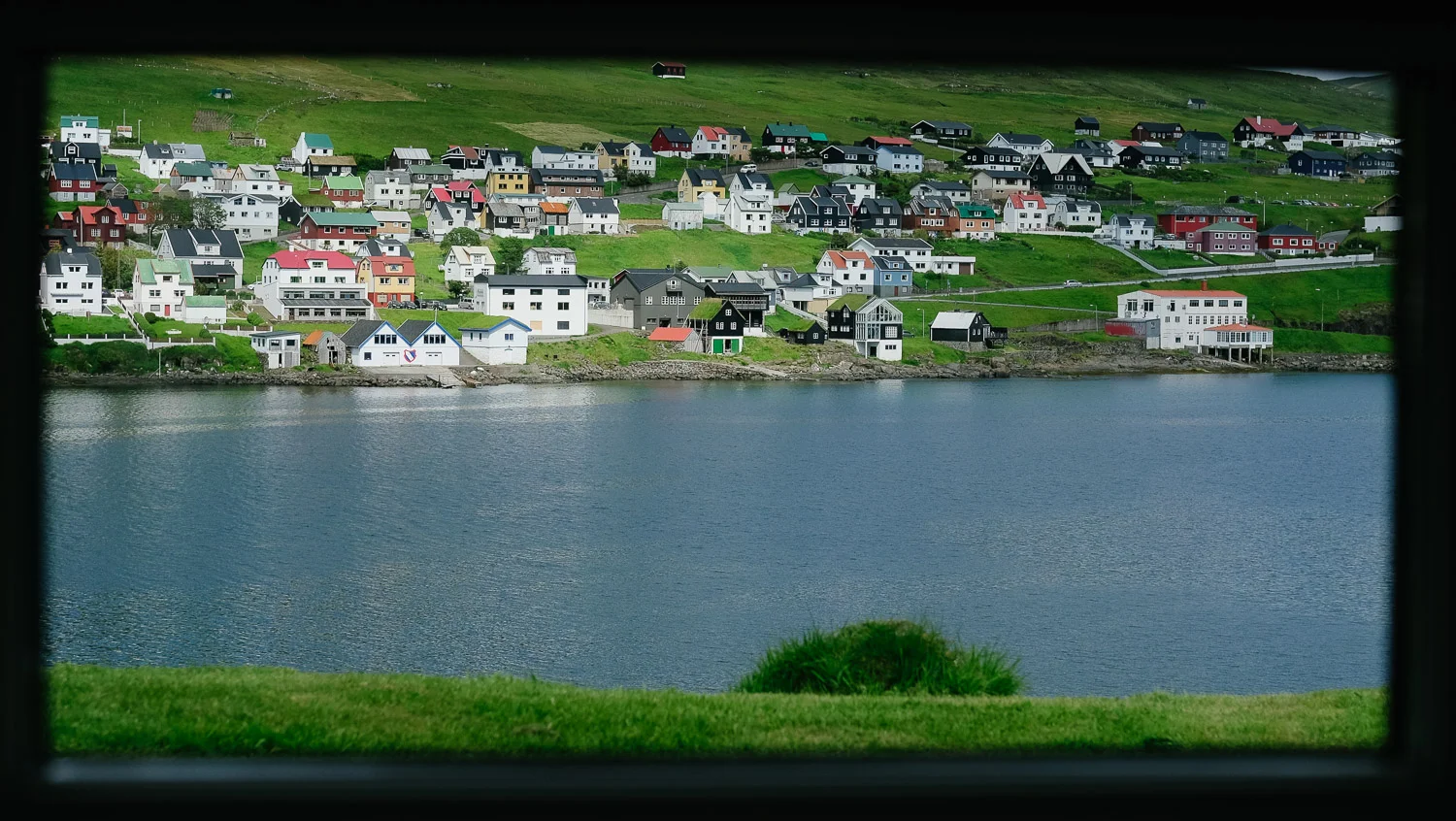 The view from our AirBnB in Vagar, The Faroe Islands.
