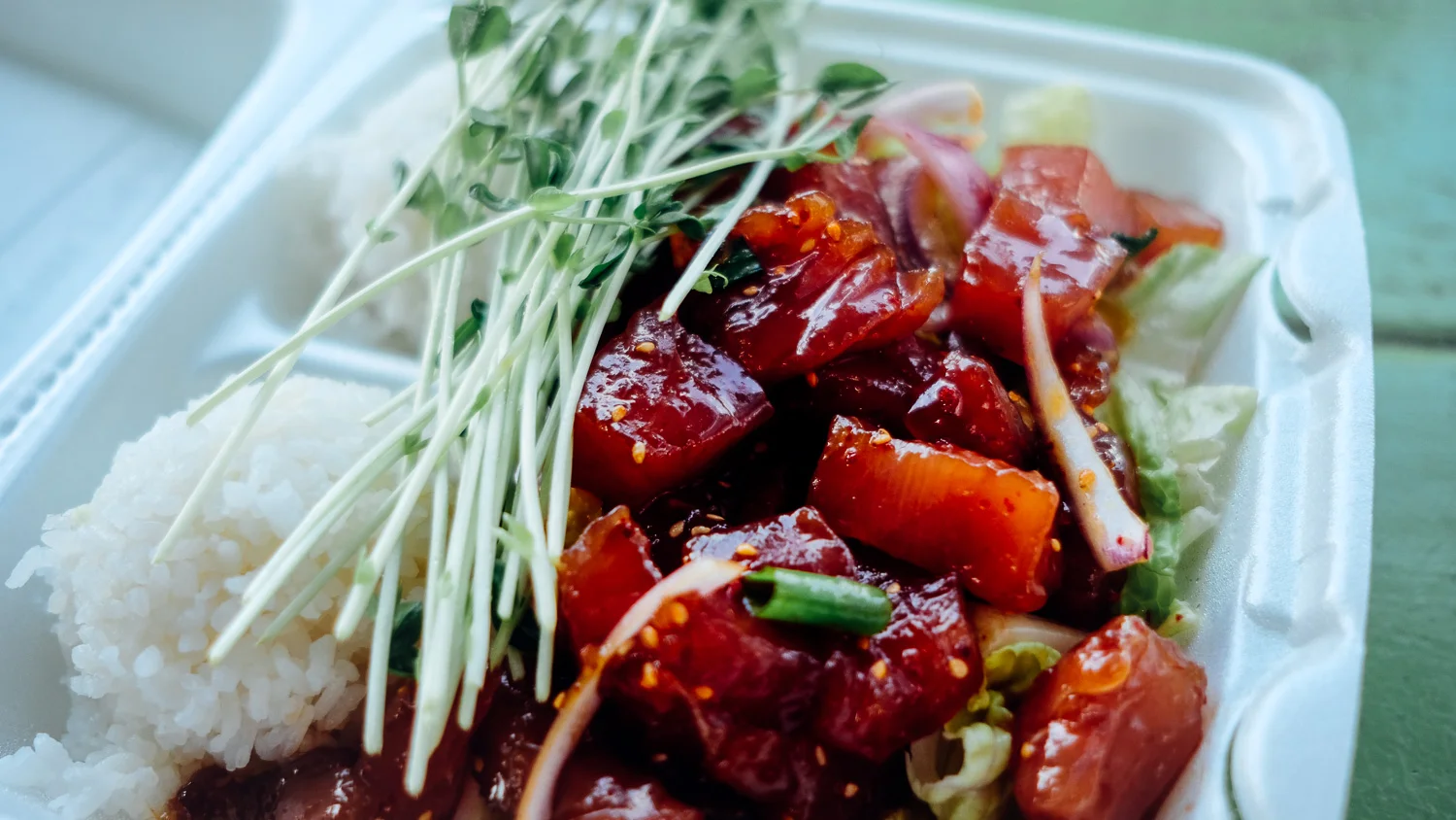 A poke bowls at the Like Poke? Food Truck