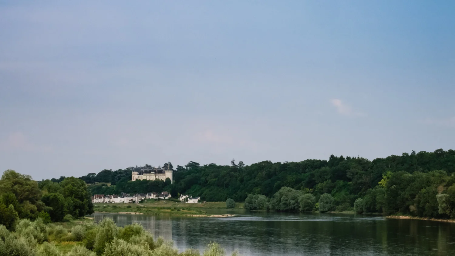 The Château de Chaumont with an empty blue sky