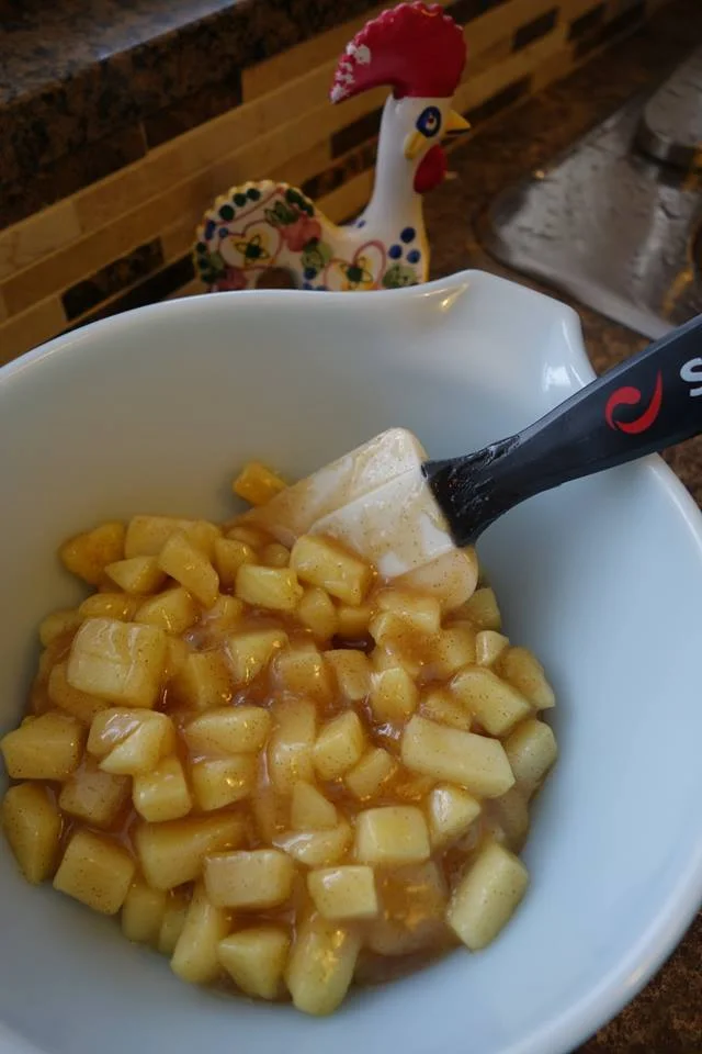 Softened apples for the apple filling