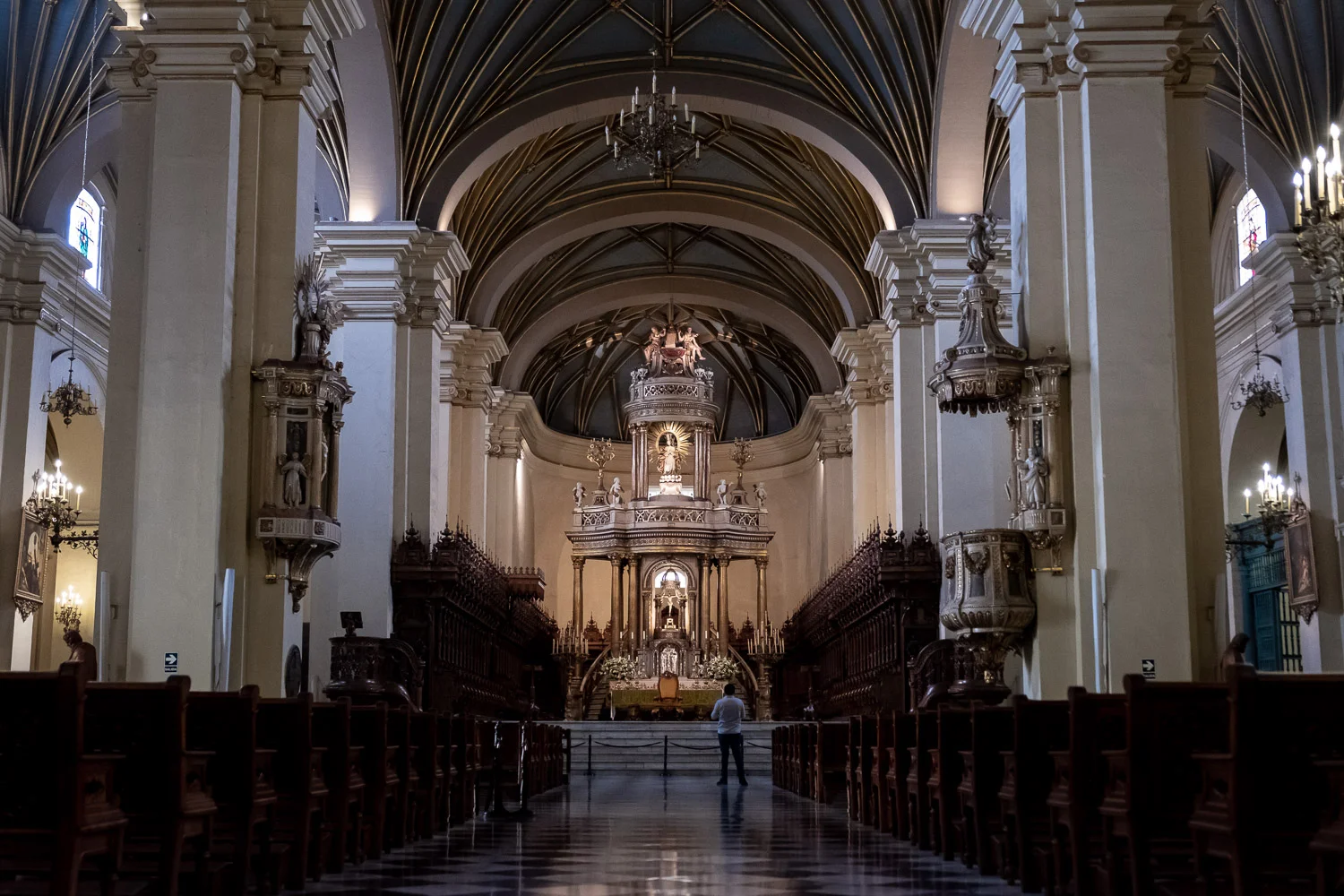 Inside the Basilica Cathedral of Lima, Peru. Travel photography and guide by © Natasha Lequepeys for "And Then I Met Yoko". #photoblog #travelblog #travelperu