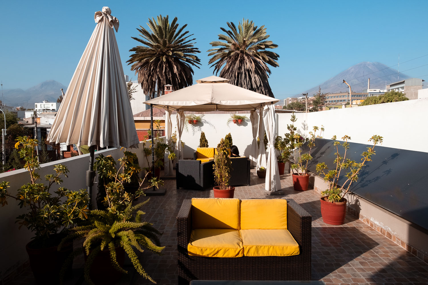 Rooftop of Beausejour Boutique Hotel Arequipa, Peru. Travel photography and guide by © Natasha Lequepeys for "And Then I Met Yoko". #peru #photoblog #fujifilm
