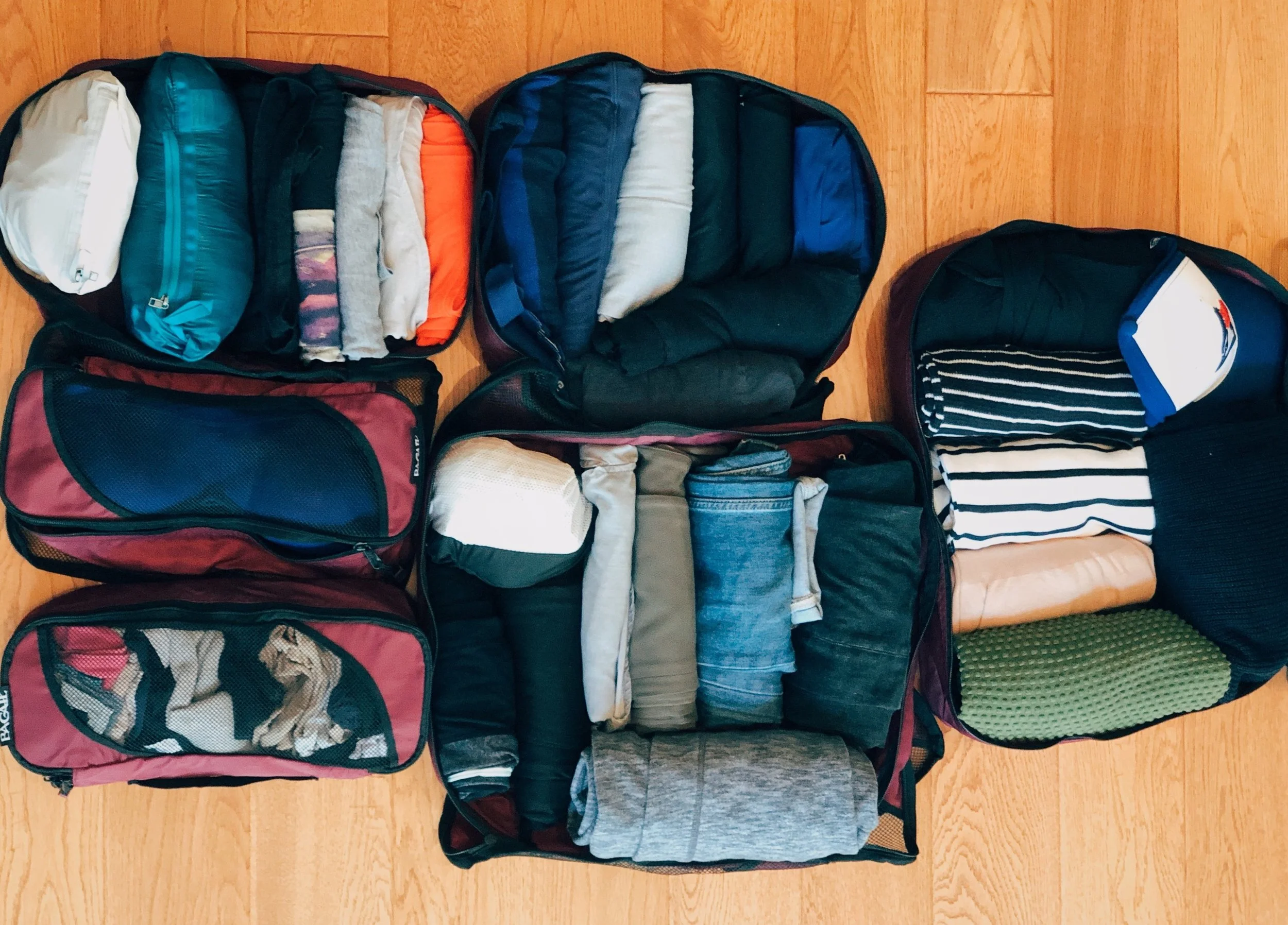 Packing cubes for organization. #packinglist #peru #packinglistforperu