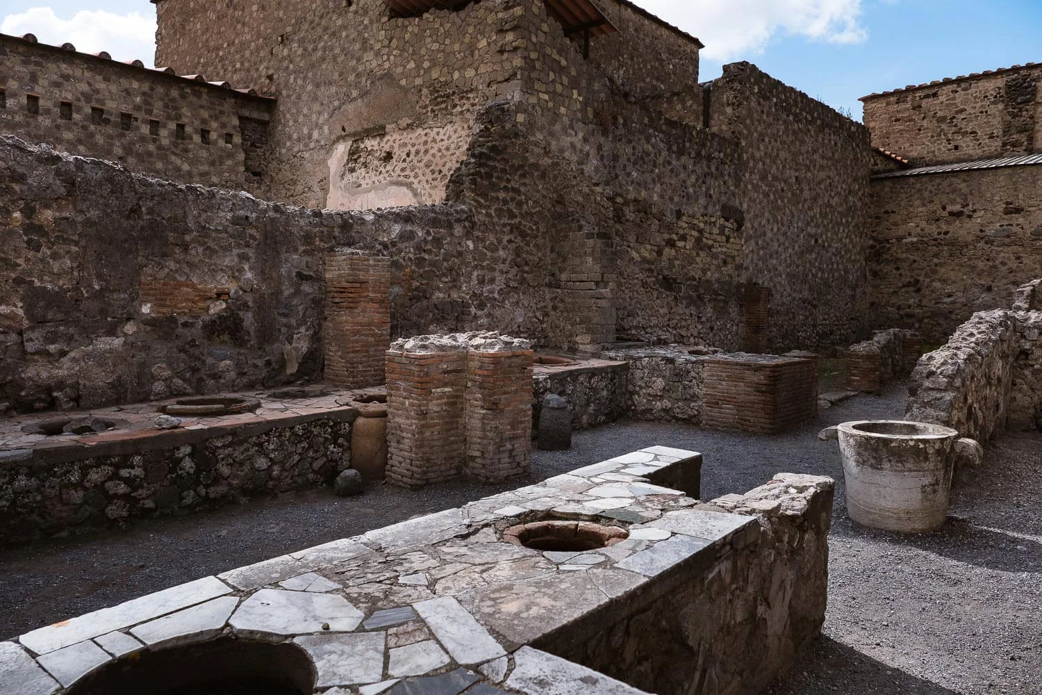Ancient restaurant in Pompeii. Travel photography and guide by © Natasha Lequepeys for "And Then I Met Yoko". #pompeii #italy #fujifilm #travelphotography