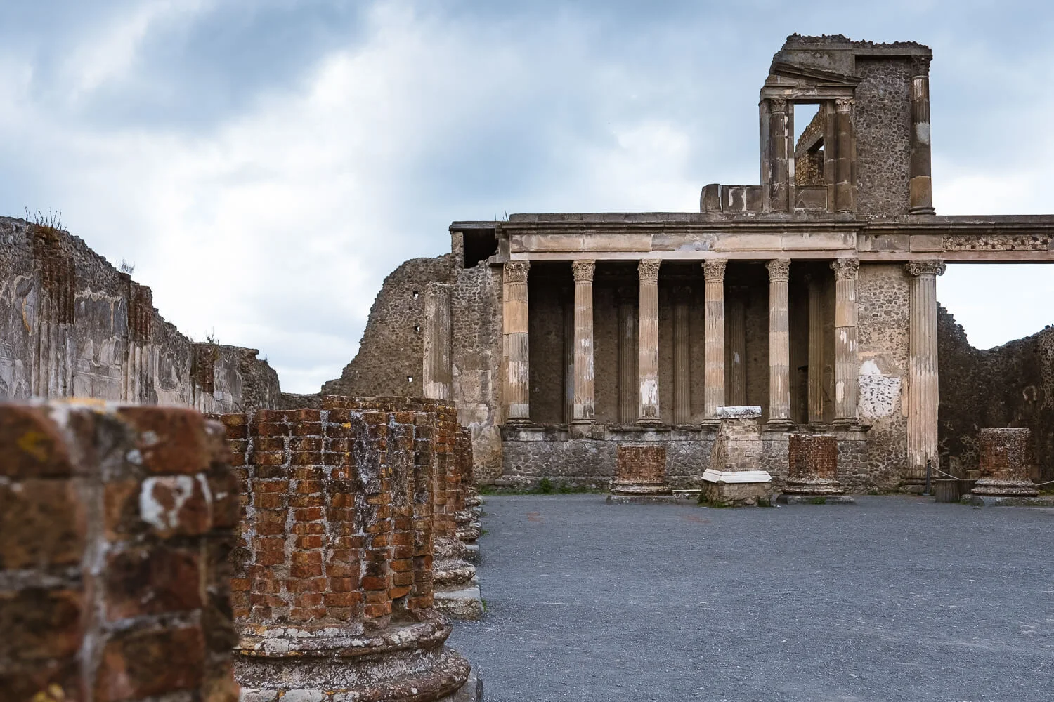 The Basilica in the forum of Pompeii, Italy. Travel photography and guide by © Natasha Lequepeys for "And Then I Met Yoko". #pompeii #italy #fujifilm #travelphotography