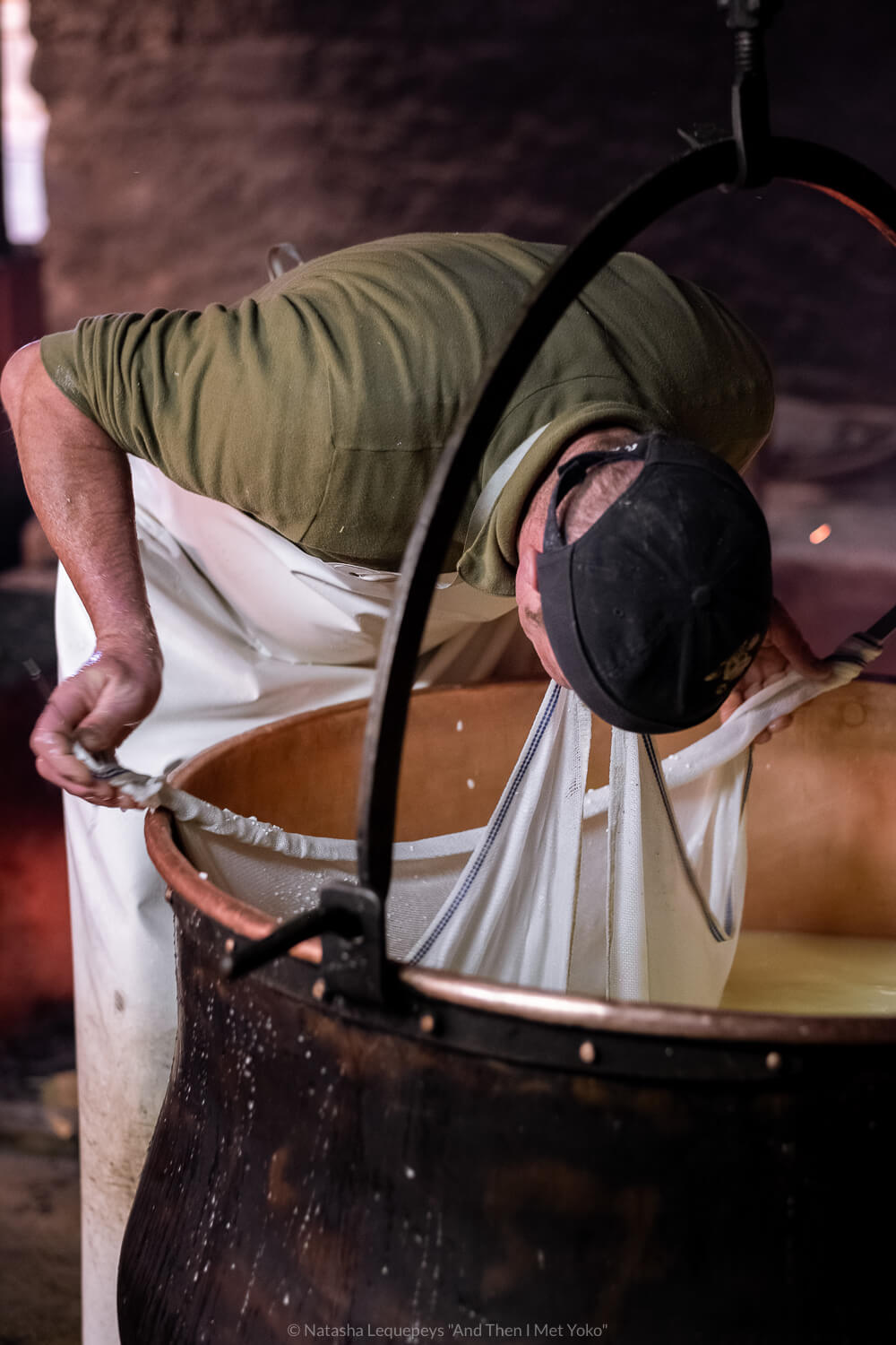 An alpine cheese maker in Moléson-sur-Gruyères, Switzerland. Travel photography and guide by © Natasha Lequepeys for "And Then I Met Yoko". #alpinecheese #lemoléson #gruyeres #travelphotography