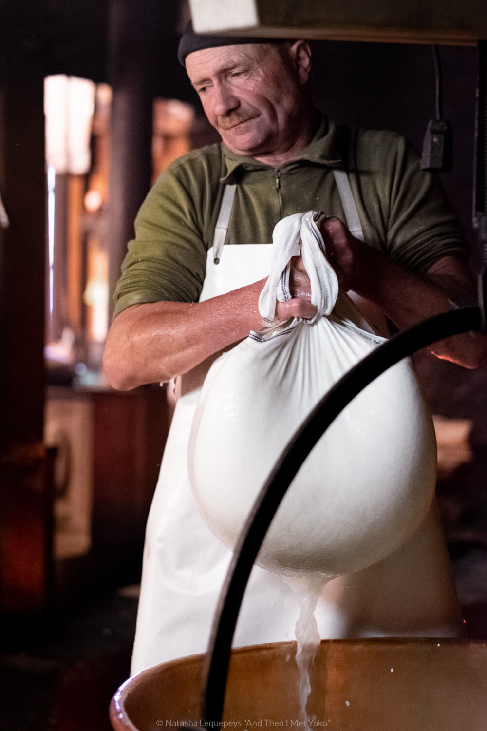 An alpine cheese maker in Moléson-sur-Gruyères, Switzerland. Travel photography and guide by © Natasha Lequepeys for "And Then I Met Yoko". #alpinecheese #lemoléson #gruyeres #travelphotography