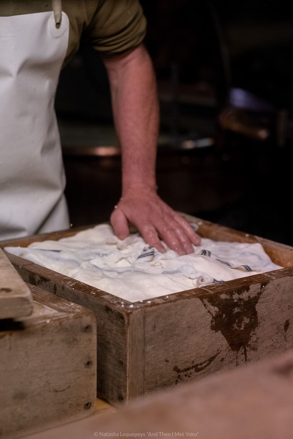 Alpine cheese in its mould in Moléson-sur-Gruyères, Switzerland. Travel photography and guide by © Natasha Lequepeys for "And Then I Met Yoko". #alpinecheese #lemoléson #gruyeres #travelphotography