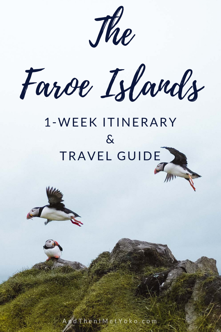 Spend one week exploring the Faroe Islands, located off the Cost of Northern Europe. This travel guide includes an itinerary, with tips and photo galleries. #faroeislands #hiking #naturalbeauty #travelguide #travelblog #travelitinerary #faroeislandsitinerary #travelphotography #landscapephotography #faroeislandsphotography #faroeislandsphotos #denmark #puffins #travelblogger #fujifilm #travel #oneweekfaroeislands #visitfaroeislands #fineartphotography #adventure