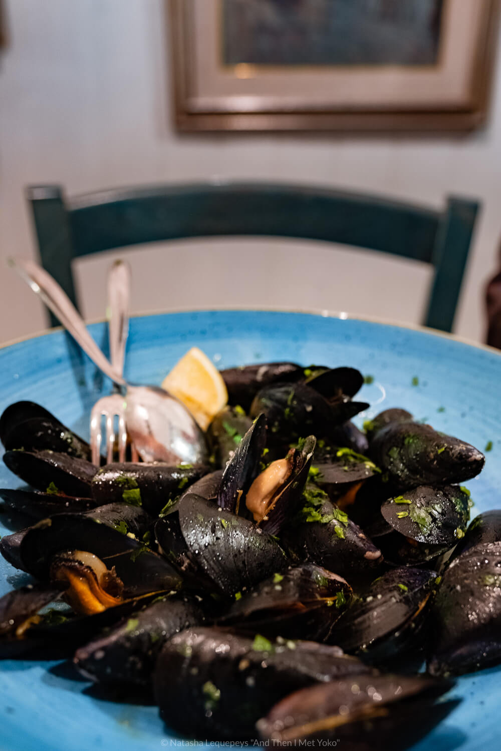 Mussels from Ristorante Vulnetia, Vernazza. Travel photography and guide by © Natasha Lequepeys for "And Then I Met Yoko". #cinqueterre #italy #travelphotography