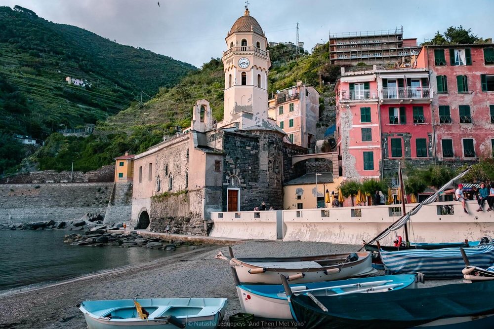 The beach of Vernazza, Cinque Terre. Travel photography and guide by © Natasha Lequepeys for "And Then I Met Yoko". #cinqueterre #italy #travelphotography